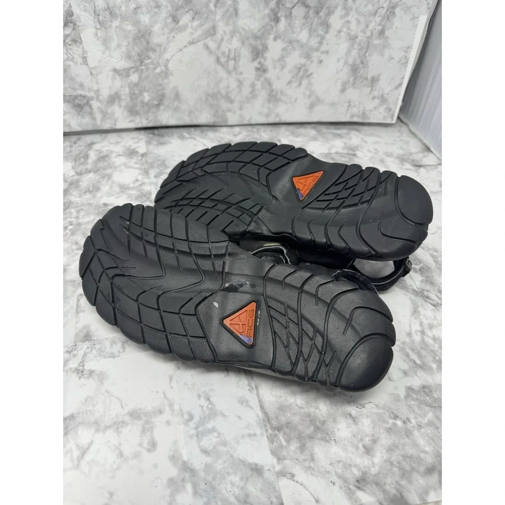 VTG  🤑Y2k‎ 2005 Nike ACG Air Deschutz Black Gold Strappy Hiking Sandals 10